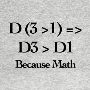 D3 Golf Guys Because Math T-Shirt